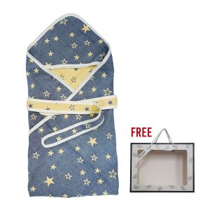 Blanket Topi Bayi 90X90cm Motif Bintang Kuning