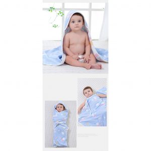 Ecobaby Baby Blanket Topi 90*90 cm Motif Dunia Binatang