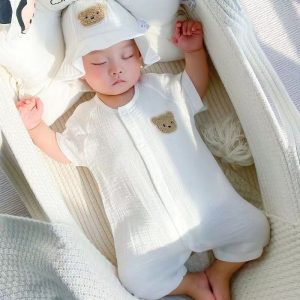 Ecobaby cotton Bodysuit sleepsuit piyama polos Anak