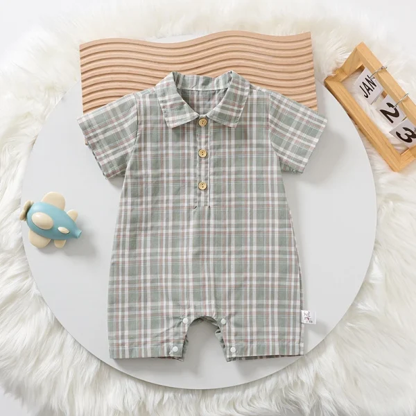 Ecobaby Jumper Anak Kotak Hijau