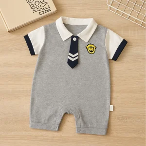 Ecobaby Jumper Bayi Abu + Dasi Hitam