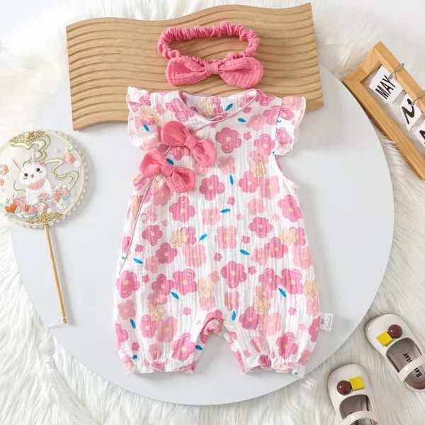 Ecobaby Romper Jumpsuit Jumper Bunga