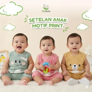 Ecobaby Setelan Lekbong Motif Print