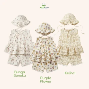 Ecobaby Baju Setelan Anak 3 in 1 Jolie